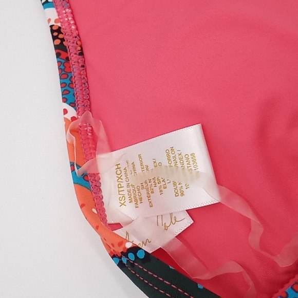 Anne Cole Marilyn Halter Neck Top and Shirred Band Hipster Sand Stripe‎ XS - Picture 8 of 16